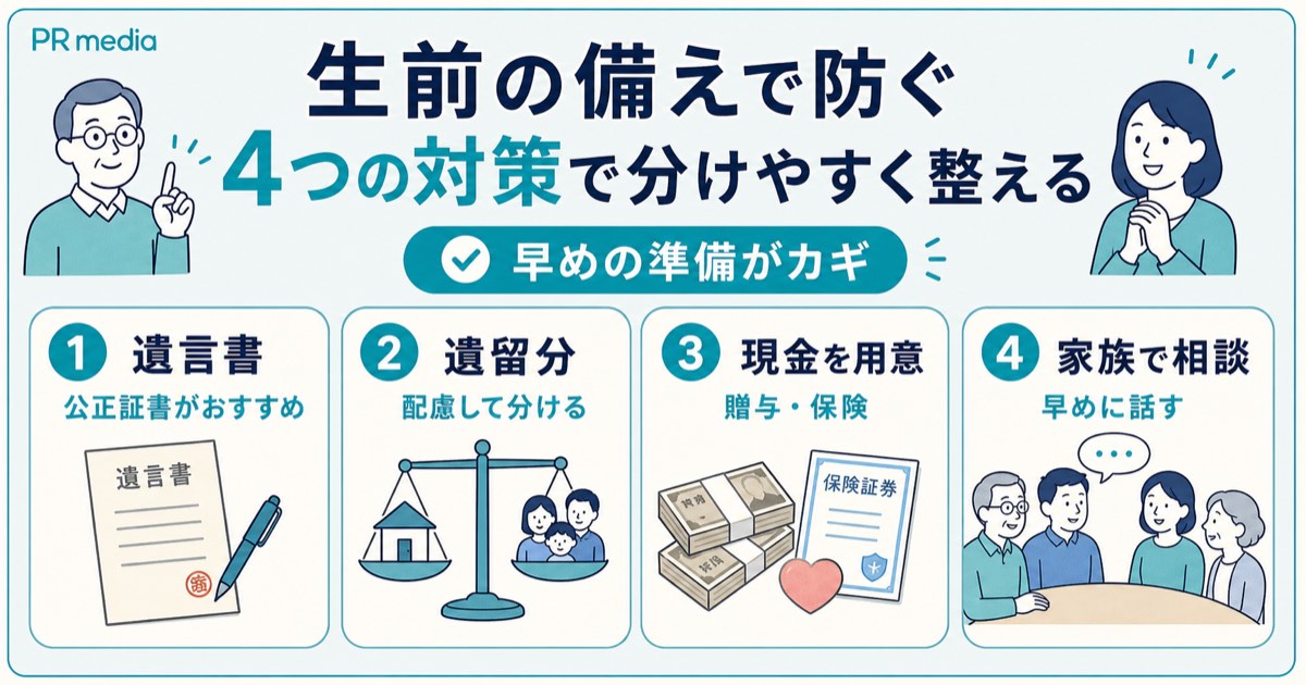 相続トラブルを未然に防ぐ方法を示す見出し画像