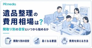 遺品整理の費用相場を間取り別に示しいつから始めるべきかを専門家が解説するアイキャッチ画像