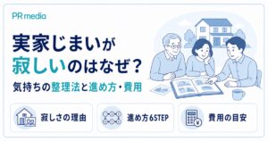 実家じまいが寂しい理由と気持ちの整理法・進め方・費用を専門家が解説するアイキャッチ画像
